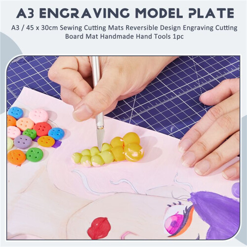 A3 / 45 x 30cm Sewing Cutting Mats Reversible Design Engraving Cutting Board Mat Handmade Hand Tools 1pc 1