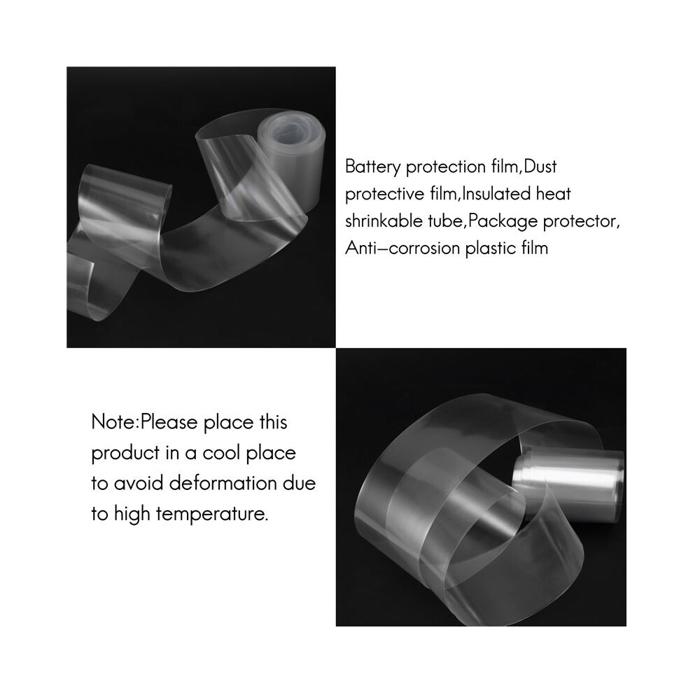 Pvc Heat Shrink Tubing Tube 70Mm For 4 X 18650 Shrink Film 5M Clear 6032985068939