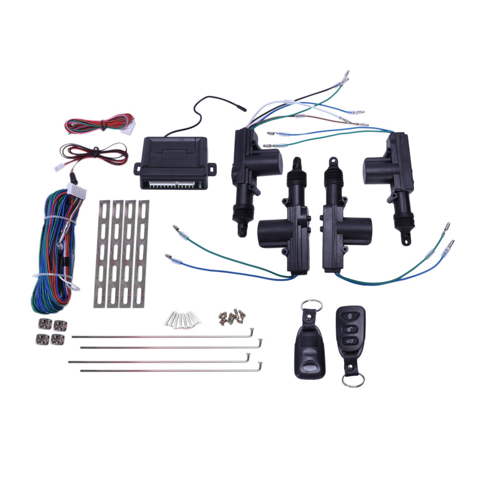 Universal Car Power Door Lock Actuator 12-Volt Motor (4 Pack) Car Remote Central Control Locking Keyless Entry System 4711356307489
