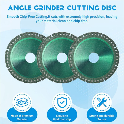 Indestructible Disc for Grinder, Indestructible Cutting Disc for Angle Grinder (3 Pcs) 1