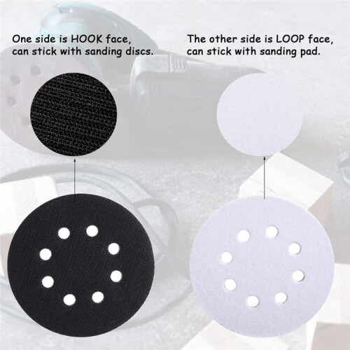 10 Pack Soft Density Interface Pads 5 Inch 8 Holes Hook and Loop Sponge Cushion Buffer Backing Pad Foam Interface Pads 2