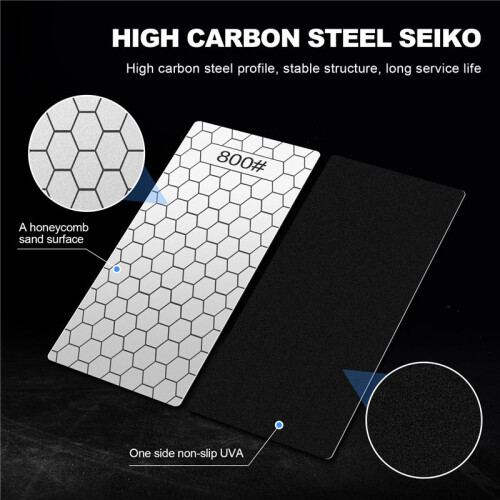 5 Pieces Diamond Sharpening Stone Set,Diamond Lapping Plate Coarse/Medium/Fine Grit Sharpener,400/600/800/1000/1200 Grit 1