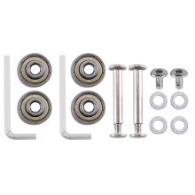 80x24mm Luggage Wheels Replacement Case Wheels with 6mm Carbon Steel Bearings Wheels for Suitcase Skate 1 Pair