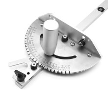 Precision Miter Gauge, Table Saw Miter Gauge with 120 Angled Ends and a Repetitive Cut Flip Stop for Table Saw