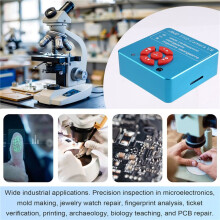 1080P 2K TypeC 48MP Industrial Lab -Compatible USB TF Electronic Digital Video Stereo Trinocular CameraMagnifier(US)