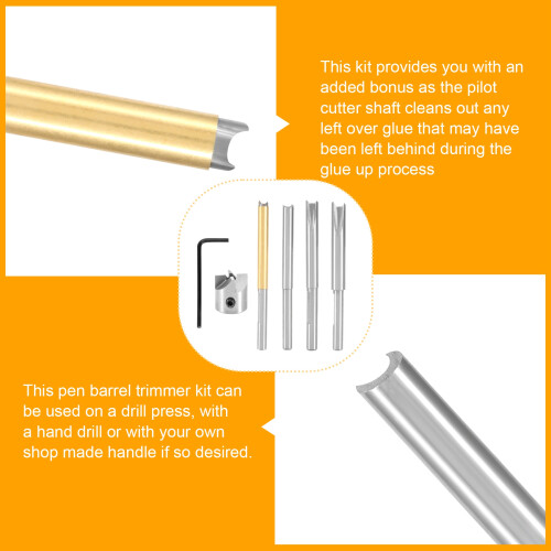 Pen  Mill Trimmer Set, 7-Pieces Professional Turners Trimming System 1