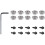 10Pcs Router Bits Top Mounted  Bearings Guide for Router Bit Bearing Repairing Replacement Accessory Kit 1