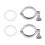 2 Peças Tri-Clamp Aço Pino Único Braçadeira Tri para Serviço Pesado com Porca de Orelha para Virola TC com Junta de Silicone 2 Polegadas 1