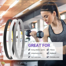 12 Pieces Thick Non-Slip Elastic Sport Headbands Hair Headbands,Exercise Hair and Sweatbands for Women and Men