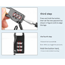 Bicycle Lock Password Device Anti Durable 3 Number Long Spring Wire Bike Riding Safety Accessories Bicycle Lock