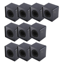 10Pcs Microphone MarkFlag Mic Station- Square Interview Box Stand Flags Shaped Holder Reporter Injection,Black