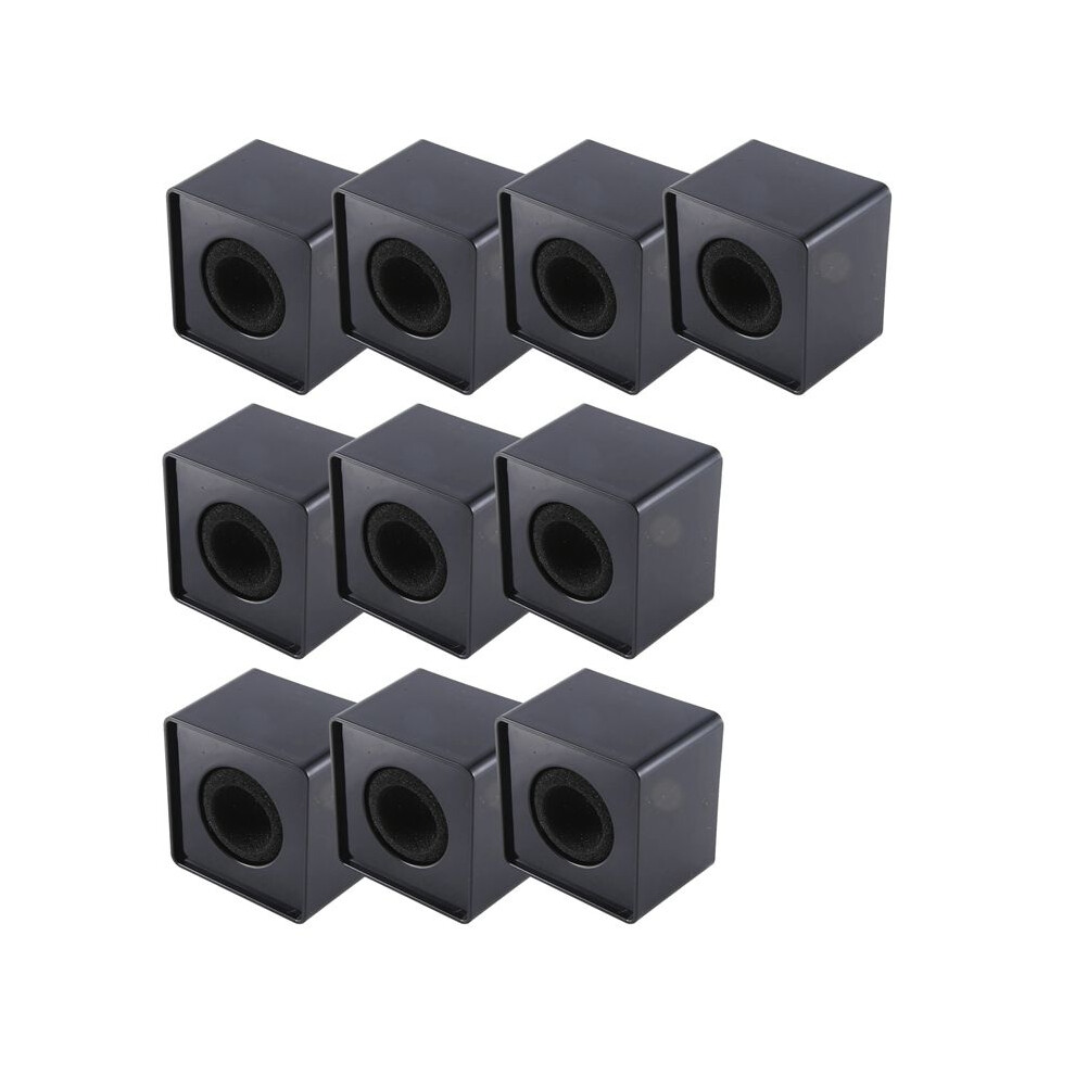10Pcs Microphone Markflag Mic Station- Square Interview Box Stand Flags Shaped Holder Reporter Injection,Black 4713401126373