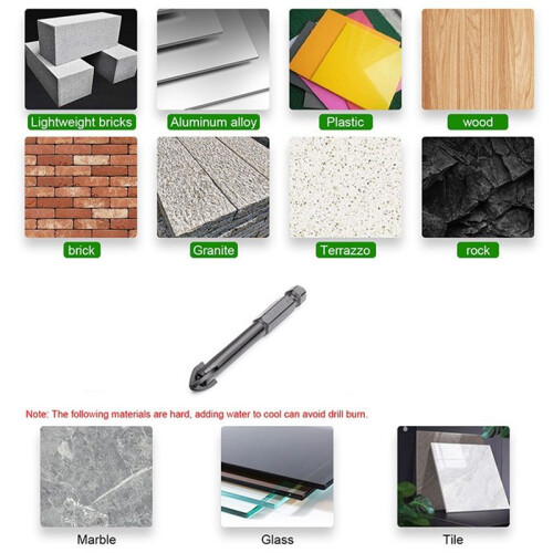 Ceramic Drill Bit Hexagon Tile Drill Bit Glass Marble Concrete Cement Wall Drilling Drill 8Mm 2