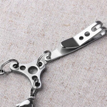 Clip de Poche ExtéRieur Clip de Lampe de Poche Petit Crochet D'Alpinisme Clip de Poche en Acier Inoxydable (Lot de 4)
