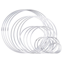 20 Pieces Metal Dream Catcher Rings Hoops Steel  Silver Rings for Crafts,Macrame and Other DIY Projects in 5 Sizes