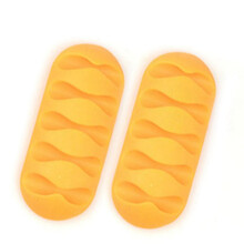 5-Clip Cable Holder Silicone Cable Organizer USB Winder Management Clips Holder for Mouse Earphone Headset Etc -Yellow