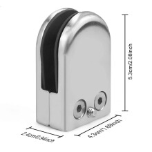 4 PièCes SéRies en Acier Inoxydable Rond Pince en Verre Dos Plat Support en Verre RéGlable pour Balustrade Escalier Main Courante (8-10Mm)
