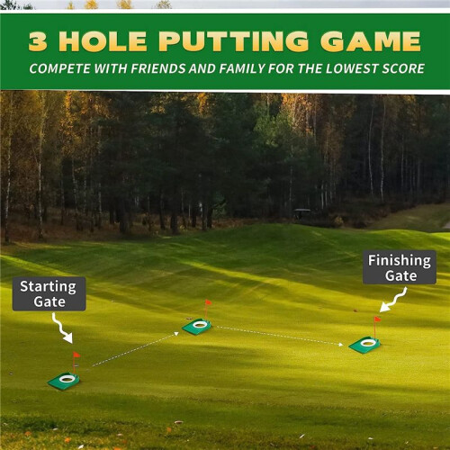 3 Pcs  Putting Cup  Hole Training Aids  Accessories  Training Putters with Plastic Flag Green + Red 2