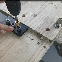 Carpenter's 3-In-1 Punch Locator Without Clamping Table Hole Opener Round Wood Tenon Tool Furniture Punch Locator Set