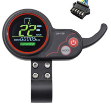 LH100 LCD Display Dashboard 24V-60V Throttle Meter for Electric Scooter/Ebike Speedometer(SM Plug 5PIN)