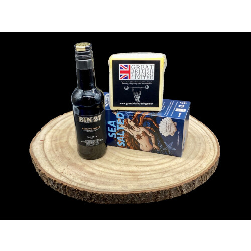 Cheese and Port Gift Hamper with Crackers from GREAT BRITISH TRADING