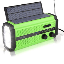 Emergency Radio with AM/FM/WB Weather Alert Solar Hand Crank Charging Phone Power Bank for Outdoor Camping