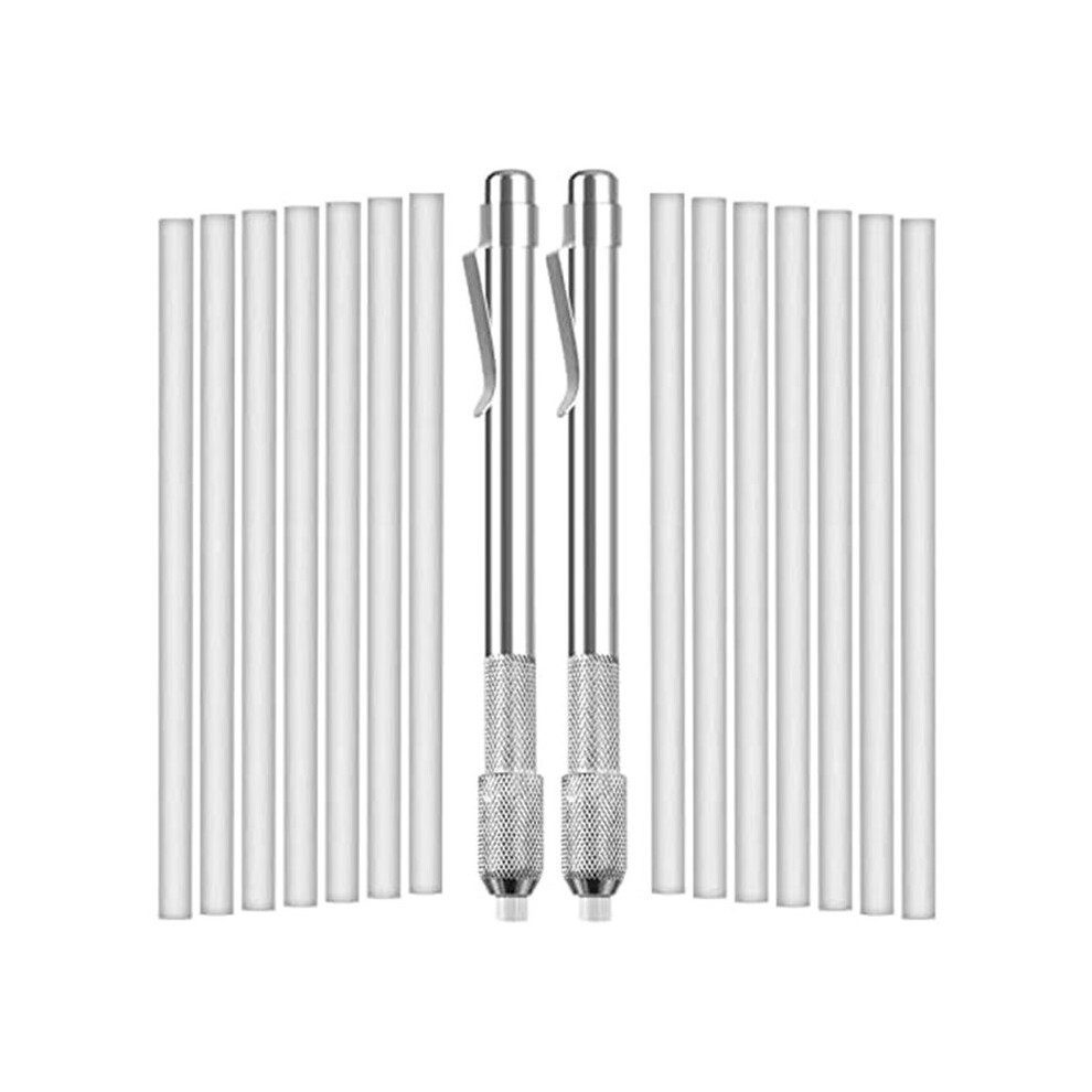 2 Pack Soapstone Holders With 16 Pack Refills Round Soapstone For Welding Tools, Aluminum, And Cast Iron 4713694661179