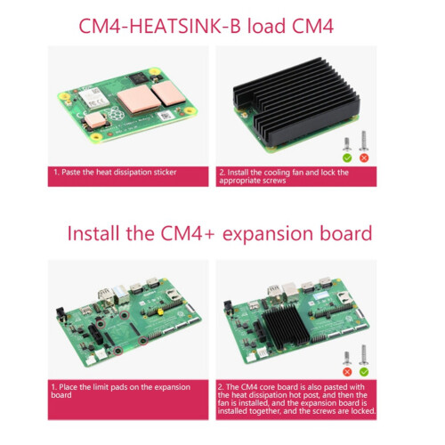 Kylare för Raspberry Pi CM4 med Termisk Kylare för Raspberry Pi Compute Module 4 1