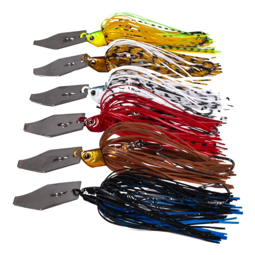 6 StüCk AngelköDer, KöDer Spinner Swim Flipping Bladed Jigs, Chatter FischköDer für Lachs, Hecht, Forelle, SchaukelanhäNger 2