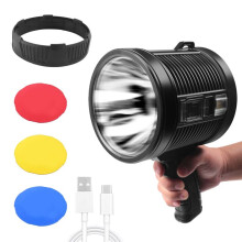 Holofote RecarregáVel, 100.000 LúMens LED Spot Lights Lanterna de MãO Super Brilhante Focos Solares Externos