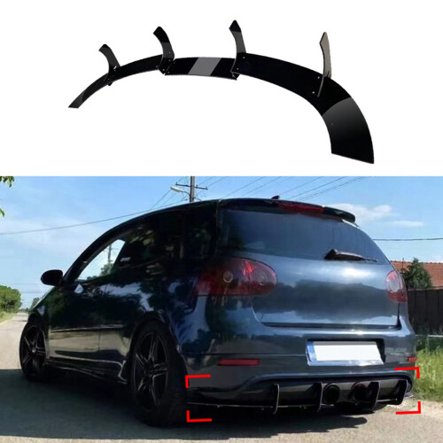 For   MK5 R32 Rear Bumper Diffuser Spoiler Lip Protector Splitter Body Kit Accessories 2