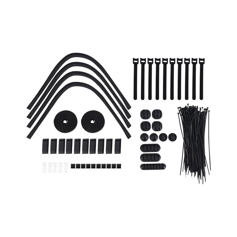152 Pcs Cable Management Cord Organizer Kit, Include Self Adhesive Cable Organizer Clips, Cable Sleeves Management Clips 4713142241007