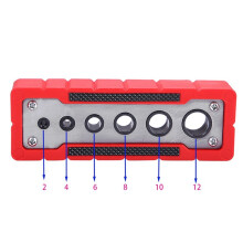 6-In-1 Pocket Punch Locator 2 Mm-12 Mm Zelfcentrerende Verticale Boorgeleider Gatenzoeker Puncher Houtbewerkingsgereedschap