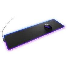 Glorious Gaming Mouse Pad GMP 2 GLED - Large Extended - 2-Zone RGB Lighting, InfiniGlow Stitchless Edge, Premium Cloth Surface, Grippy Rubber Base, 91