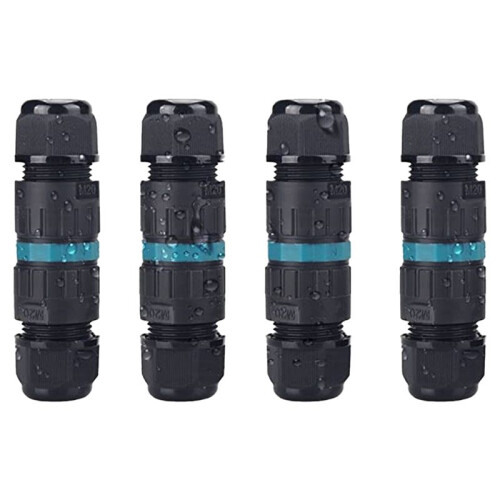 Cable Joint Waterproof Grounding Cable Connection Sleeve 3-Core Cable Connection Suitable for 5-9mm Wire Diameter