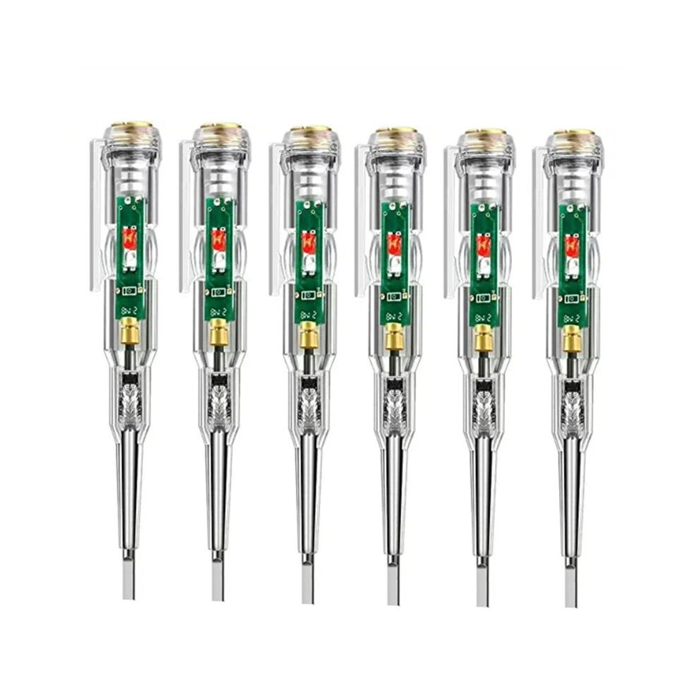 6Pack Voltage Tester, Ac Voltage Detector Pen,70-250V Circuit Tester Electric Screwdriver Induction Voltage Detector Pen 4713941607851