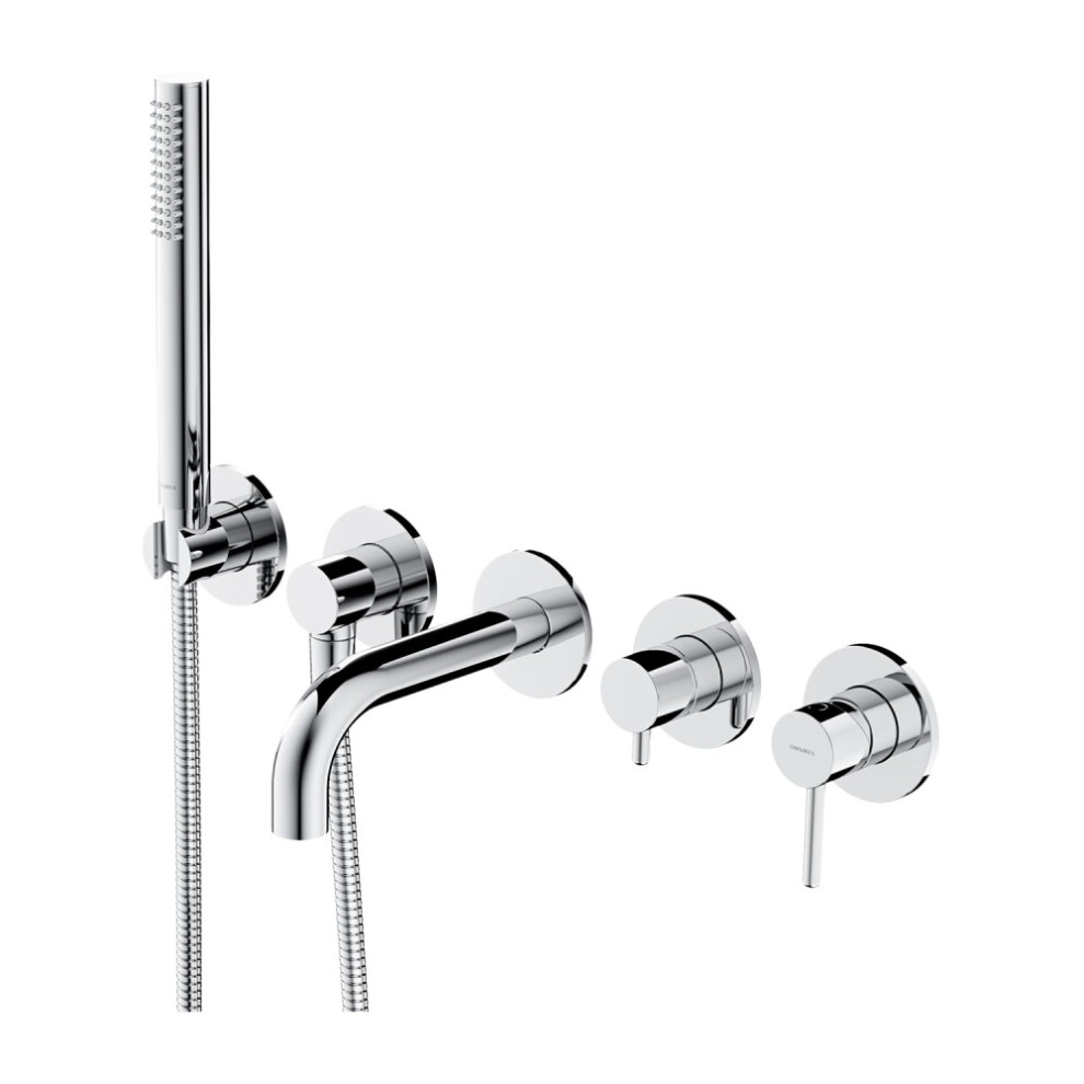 Omnires Y1237/1Scr 5 Hole Concealed Bath Tap Mixer Chrome | Luxury Bathroom Fitting 5902539873733