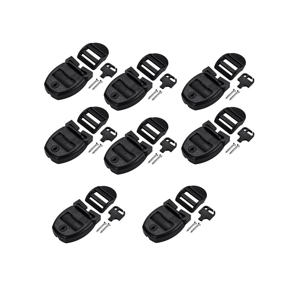 8 Sets Spa Hot Tub Cover Broken Repair Kit Spa Cover Lock Slot Replacement Latches Clip Lock With Keys And Screws 6031075747617
