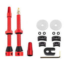 Tubeless Air Valve, MTB för Mountain Road Bike SlanglöSa FäLgventiler Set CykelersäTtningsdelar TillbehöR RöD-60Mm