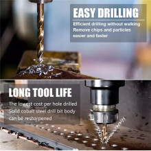 1.0-13mm Cobalt Coated Drill Bits HSS M35 Electric Drill Bit for Wood Metal Steel Hole Cutter Woodworking Drilling