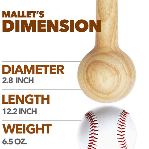 Baseball Glove Mallet, Quick Create  Shaped Pocket Softball Glove Mallet One Piece Solid Construction Mallet 2
