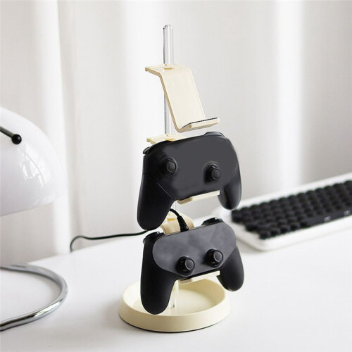 Transparent Tube Controller Stand Adjustable Game Controller Headset Hanger for All Universal Gaming PC Accessories,B 2