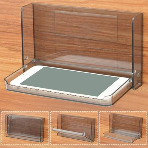 Small Floating Shelf for Wall, Foldable Bathroom Shelf Wall Mount, Bedside Shelf for Phone, Remote, Adhesive Shelf,B 1