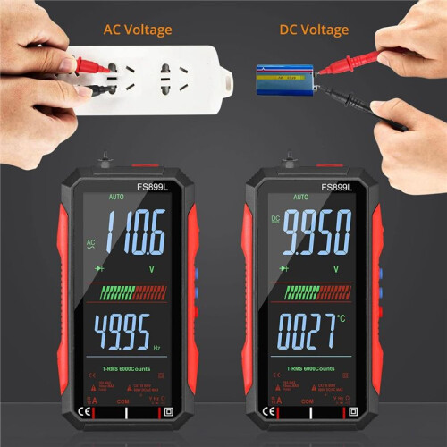 USB Multimeter Digital Voltmeter with 4.8Inch LCD Screen Multi Tester Capacitance Resistance Frequency Voltage Tester 2