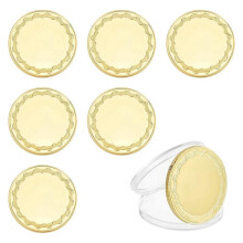 6Pcs Blank Challenge Coin 1.57 Inch Round Metal Stamping Blank Medal 3mm Thick Solid Laser Engravable Discs,Gold