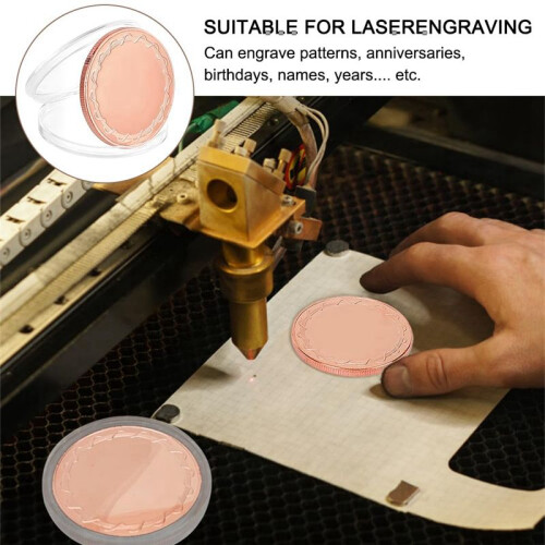 Unidades de Moeda de Desafio em Branco de 1,57 Polegadas, Medalha Redonda de Metal Estampada em Branco, Discos GraváVeis a Laser SóLidos de 3 mm de 2