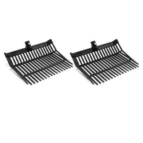 Manure Fork Replacement , Pitchfork , Horse Manure Rake, for Picking  Manure, Stable Waste Removal,Black,2Pcs