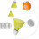 Badminton Training Tool, Badminton Rebound Trainer Elastic Badminton Trainer Set Portable Badminton Training Device A 1