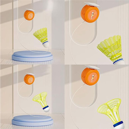 Badminton Training Tool, Badminton Rebound Trainer Elastic Badminton Trainer Set Portable Badminton Training Device A 1