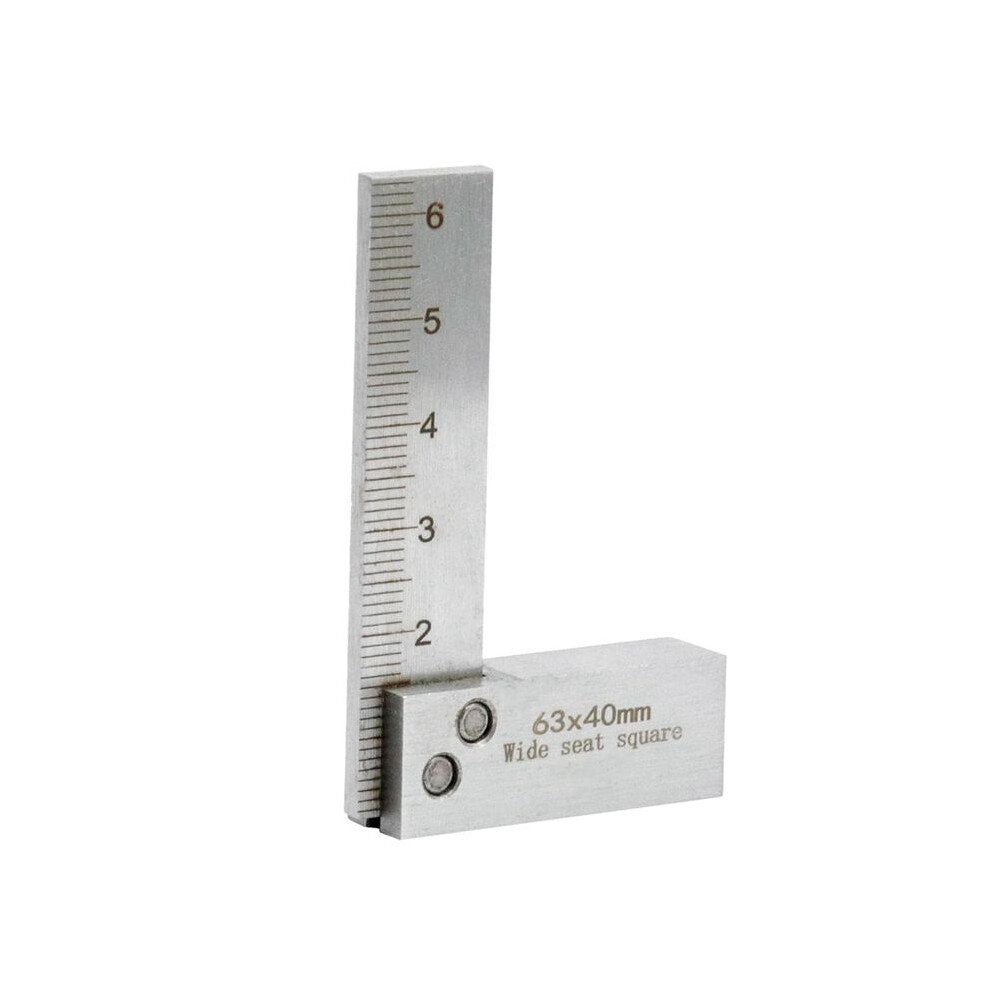 Machinist Square Tool 90-Degree Right Carpenter Measuring Tool Right Angle Ruler L-Type Square Ruler With Wide Base A 4713687150161